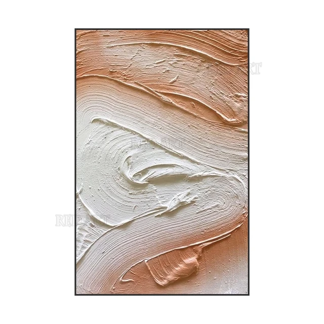 White Color Knife 3D Abstract Oil Painting On Canvas In Living Room Modern Wall Art Home Decorative Painting Gift Frameless