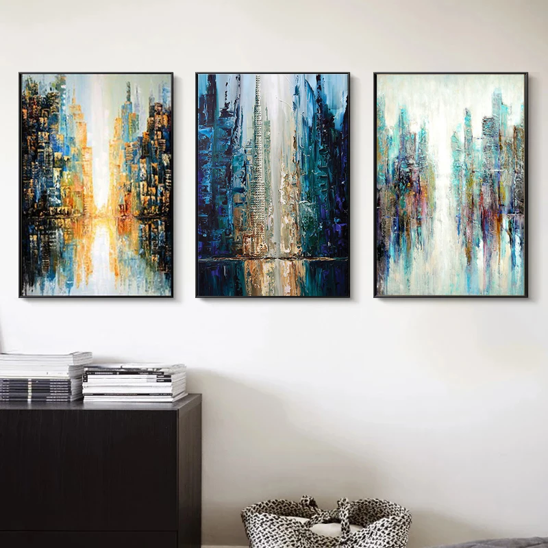 Modern Large Salon Abstract Painting Print for Living Room Home Decoration Wall Art Pictures Cuadros No Frame