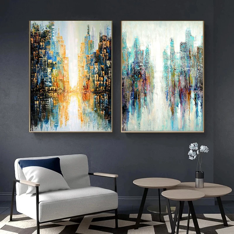 Modern Large Salon Abstract Painting Print for Living Room Home Decoration Wall Art Pictures Cuadros No Frame