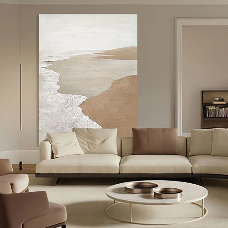 Handmade Seascape Art Picture Modern Living Room Decoration Oil Painting Textured Sea Scenery Art beach Home Wall Hanging Mural