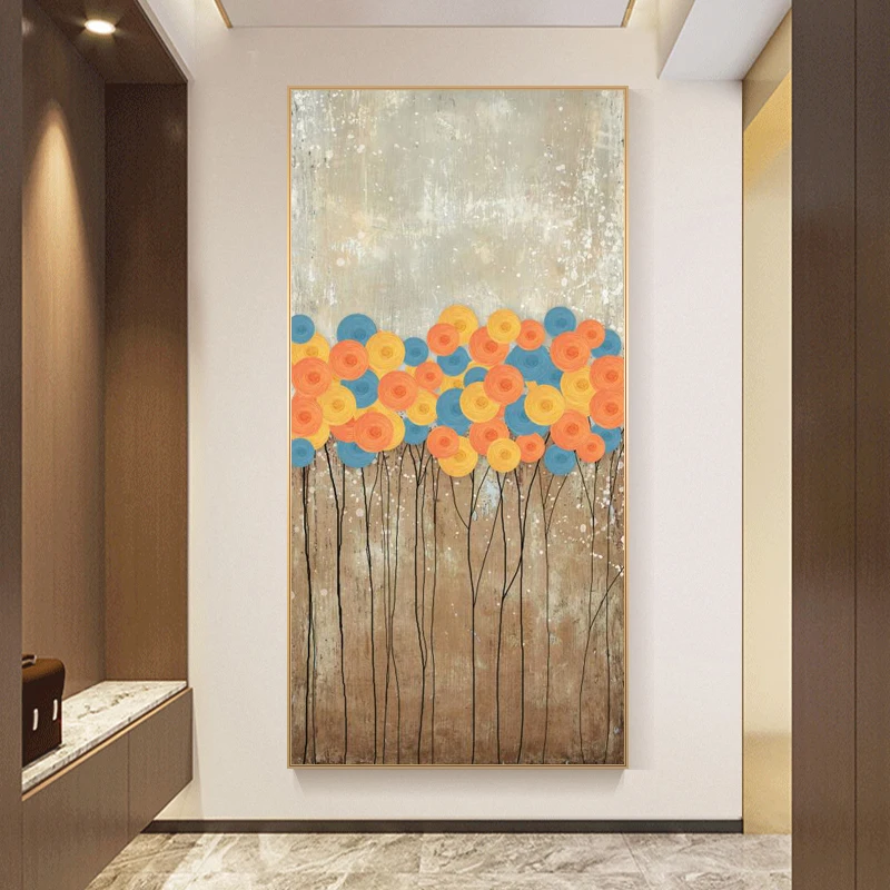 Modern Abstract Tree Flowers Posters Canvas Painting Home Decoration Plant Cuadro Wall Art Picture For Living Room No Frame