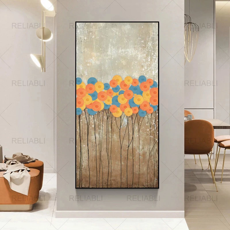 Modern Abstract Tree Flowers Posters Canvas Painting Home Decoration Plant Cuadro Wall Art Picture For Living Room No Frame