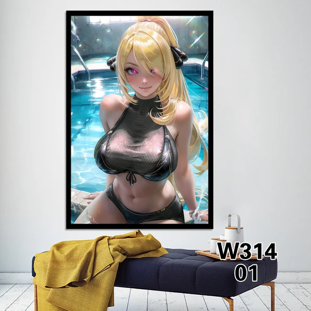 Animation Canvas Poster Cynthia Gijinka Morrigan sexy HD large wall art