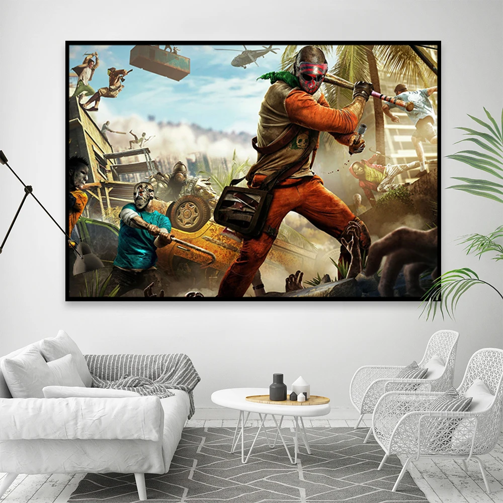 Dying Light 2 Play game Canvas Poster HD large wall art decorative painting Home bedroom Decor Painting Custom size