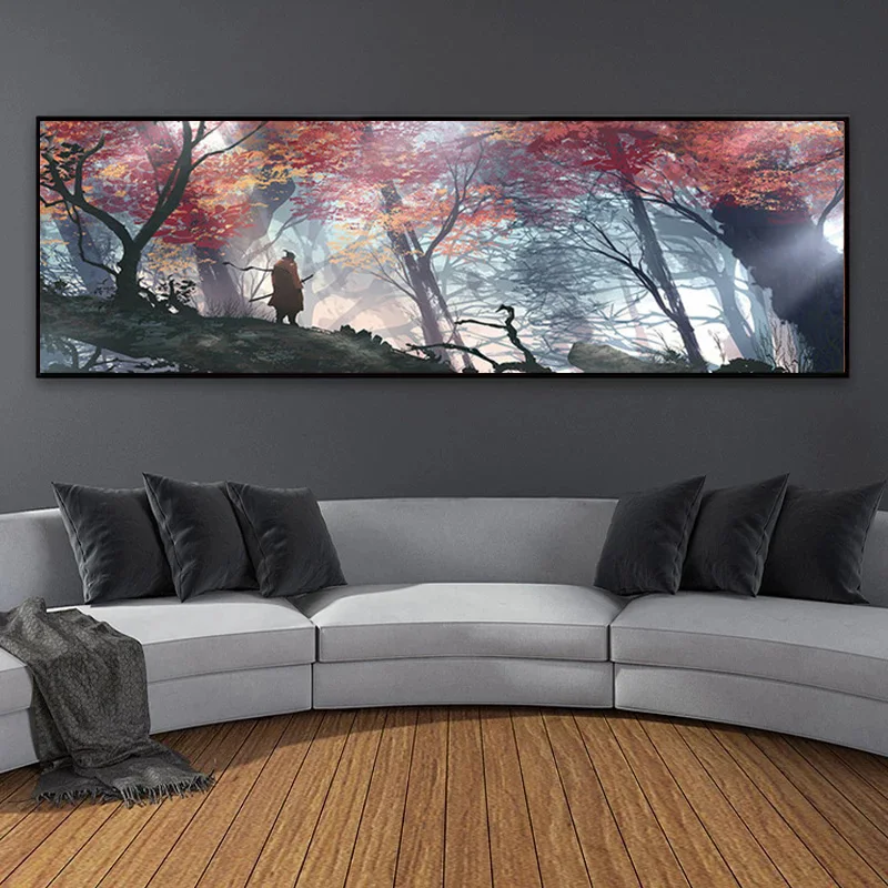 Large Size Game Poster Wall Decor Painting SEKIRO Shadows Die Twice Picture Video Games Art Frameless Painting Wall Art Cuadros