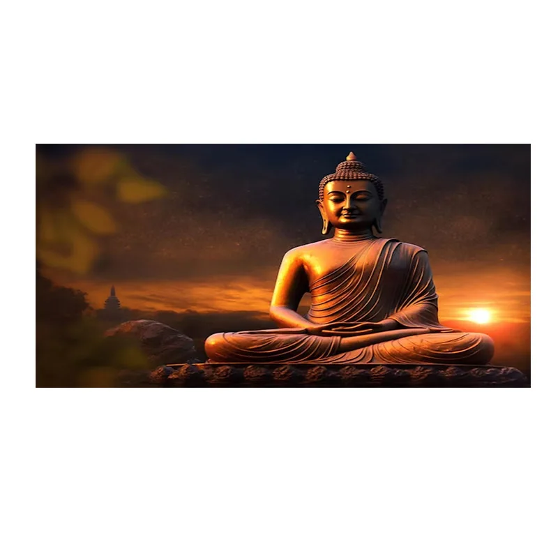 Buddha Posters Large Size Sculpture Wall Art Pictures Statue Portrait Canvas Painting