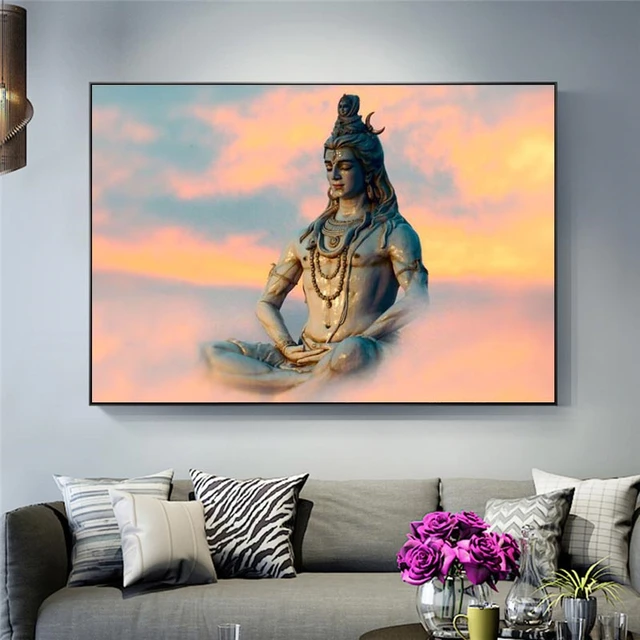 Lord Shiva Wall Art Canvas Paintings Hindu Gods Home Decorative Posters and Prints Hinduism Pictures For Living Room No Frame