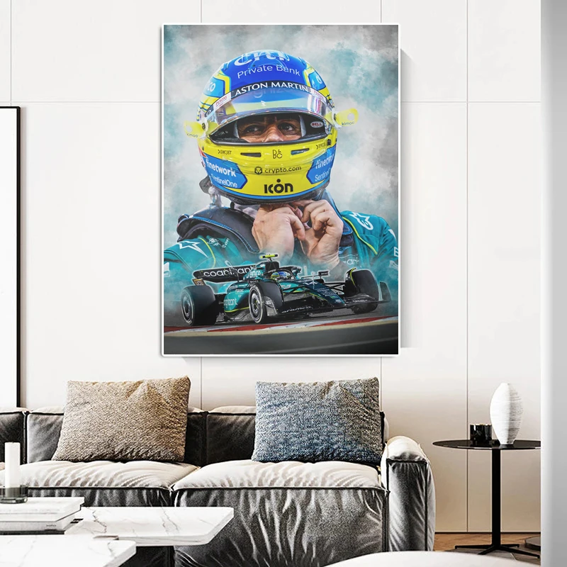 Formula 1 Extreme Sport Posters and Prints Aston Martin F1 AMR23 Canvas Painting Wall Art Pictures Home Bar Room Decoration