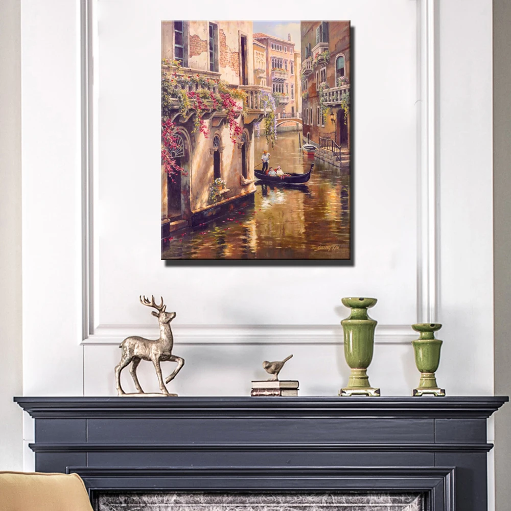 Classical Venice City Landscape Canvas Paintings Digital Print Scenery Posters And Prints Home Decor Pictures For Living Room