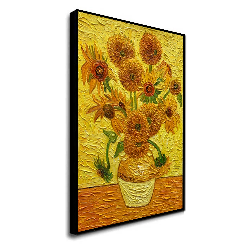 New Hot 100% Handmade Modern Van Gogh Monet Famous Painting Oil Painting on Canvas Textured Wall for Living Room Decor Aesthetic