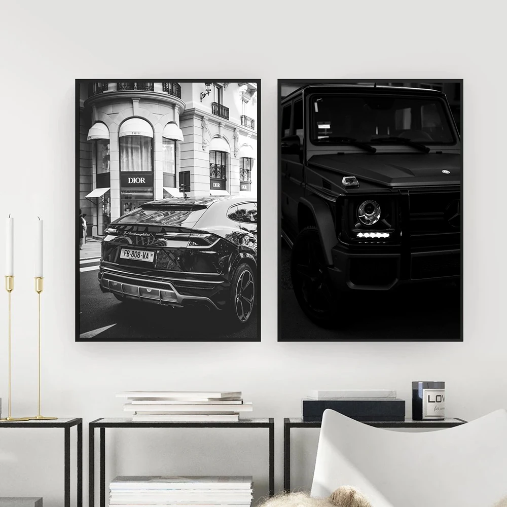 Luxury Shop Race Car Wall Art Canvas Painting Poster Nordic Posters And Prints Wall Pictures For Living Room Home Decor