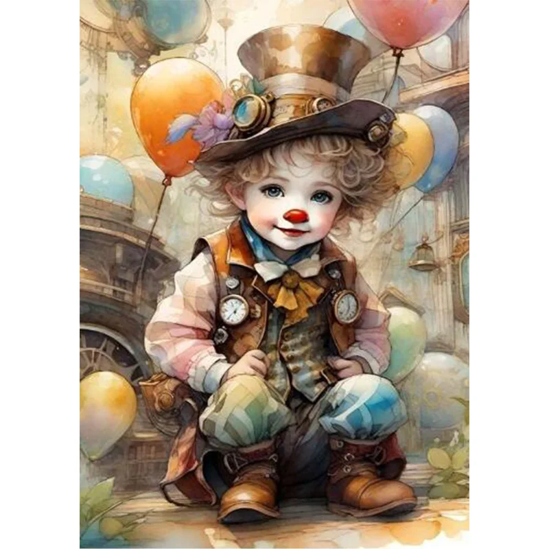 Diamond Cute Clown 5D DIY Diamond embroidery rhinestone painting