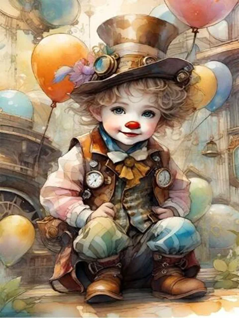 Diamond Cute Clown 5D DIY Diamond embroidery rhinestone painting