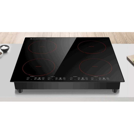 Commercial Multi-Head Induction Cooker 2/4 Heads Magnetic Cooker 2000W Waterproof Panel Small Hot Pot Stove Oven