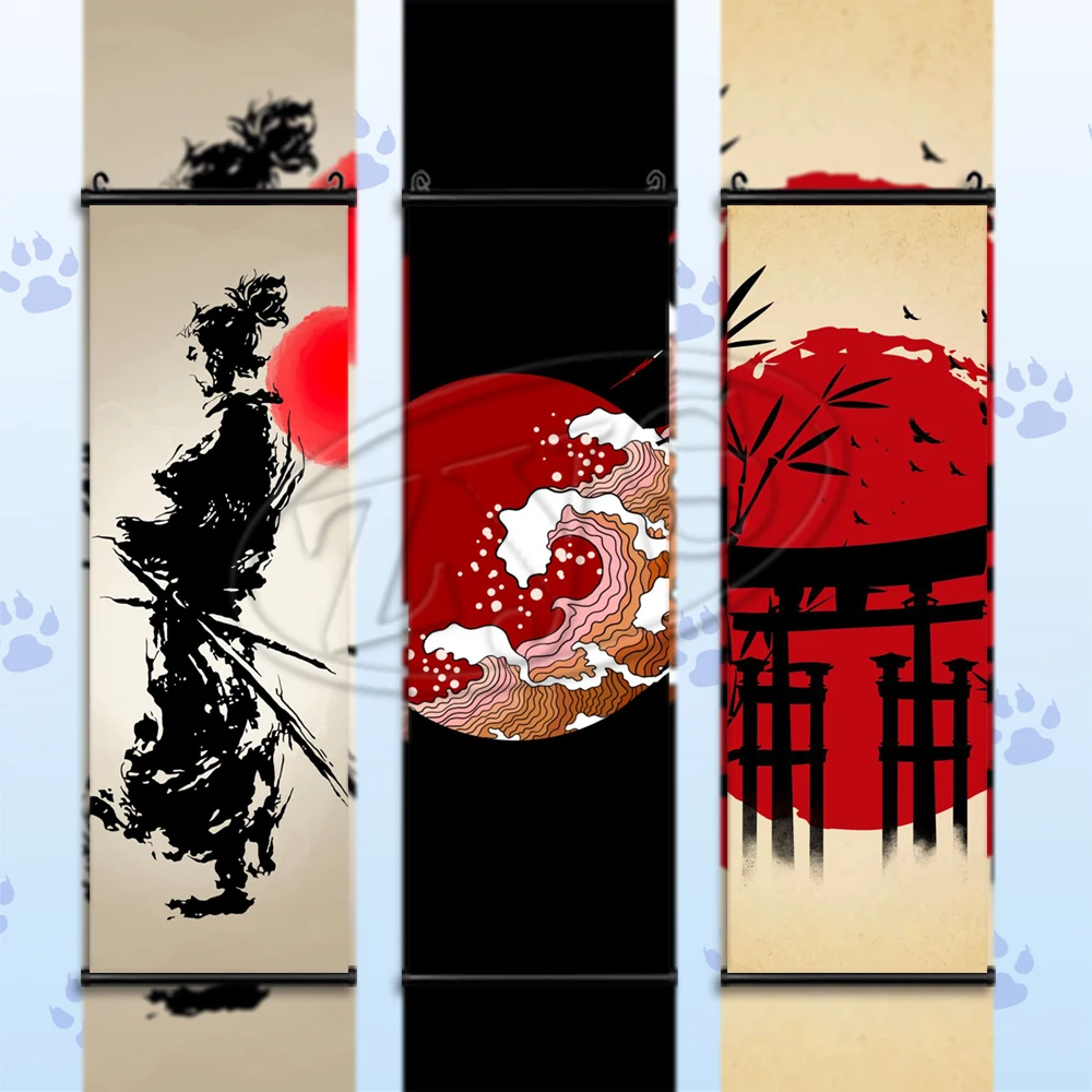 Japanese Traditional Poster Canvas Classic Wall Artwork Painting Mural Prints Pictures Living Room Decorative Hanging Scrolls