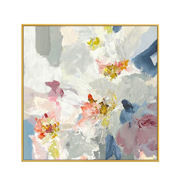 Wall Decor Flower Canvas Art Handmade Abstract Flower Oil Painting Canvas Wall Art Modern Home Decoration