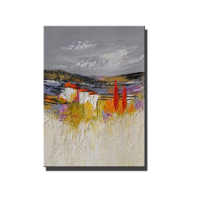 Oil Painting On Canvas Handmade Abstract Landscape Thick Oil Wall Art Hand Painted Large Sized Decoration Paintings