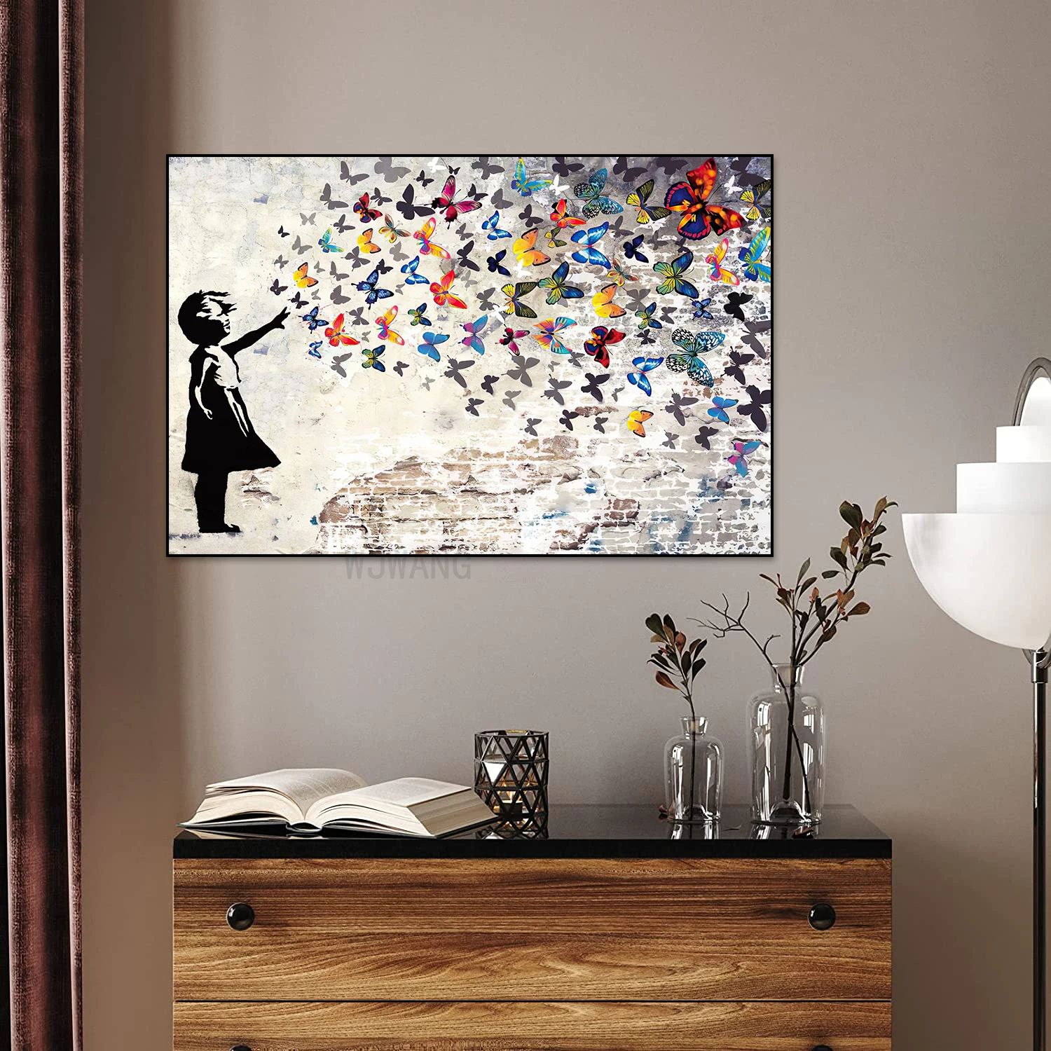 Street Graffiti Art Canvas Painting Girls Figure Posters and Prints Wall Art Pictures for Living Room Home Decoration