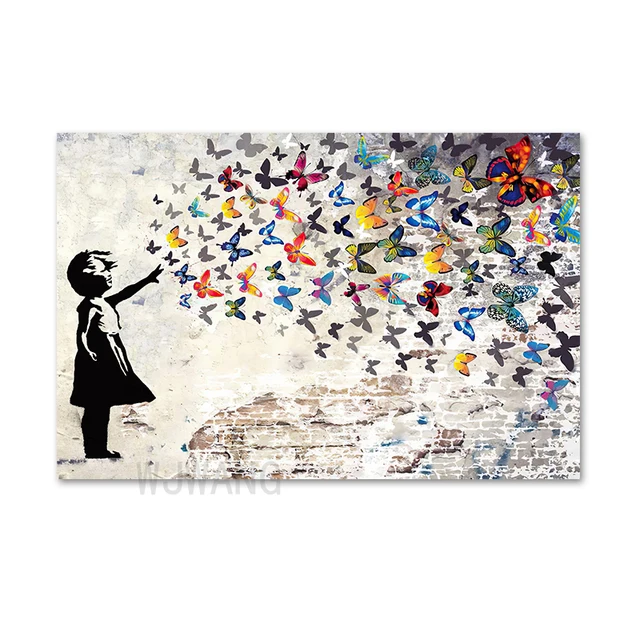 Street Graffiti Art Canvas Painting Girls Figure Posters and Prints Wall Art Pictures for Living Room Home Decoration