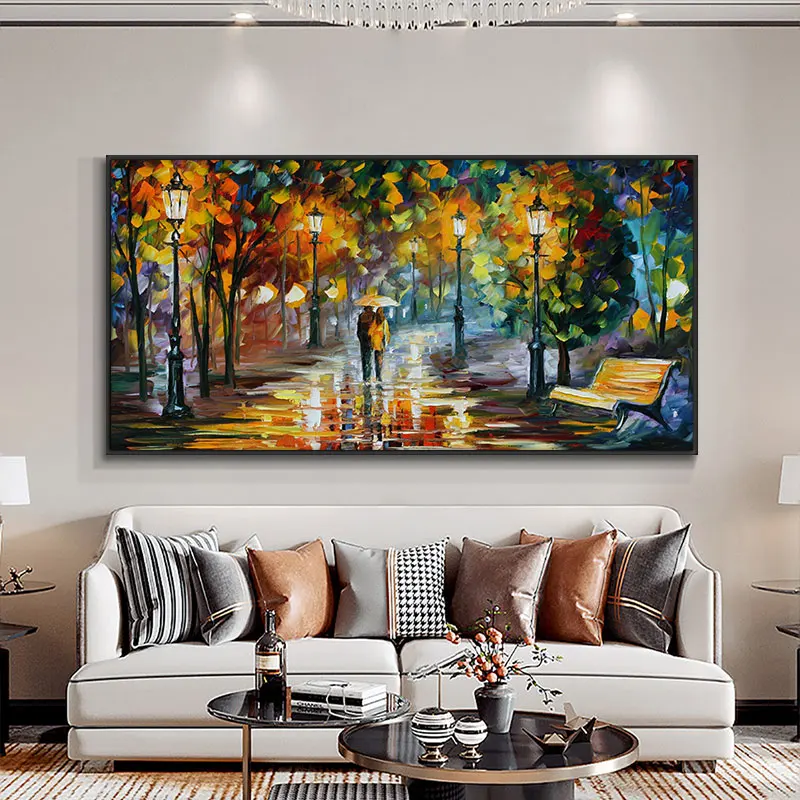 Modern Abstract Walking Down The Street Oil Painting  Print On Canvas Nordic Poster Wall Art Picture For Living Room Home Decor