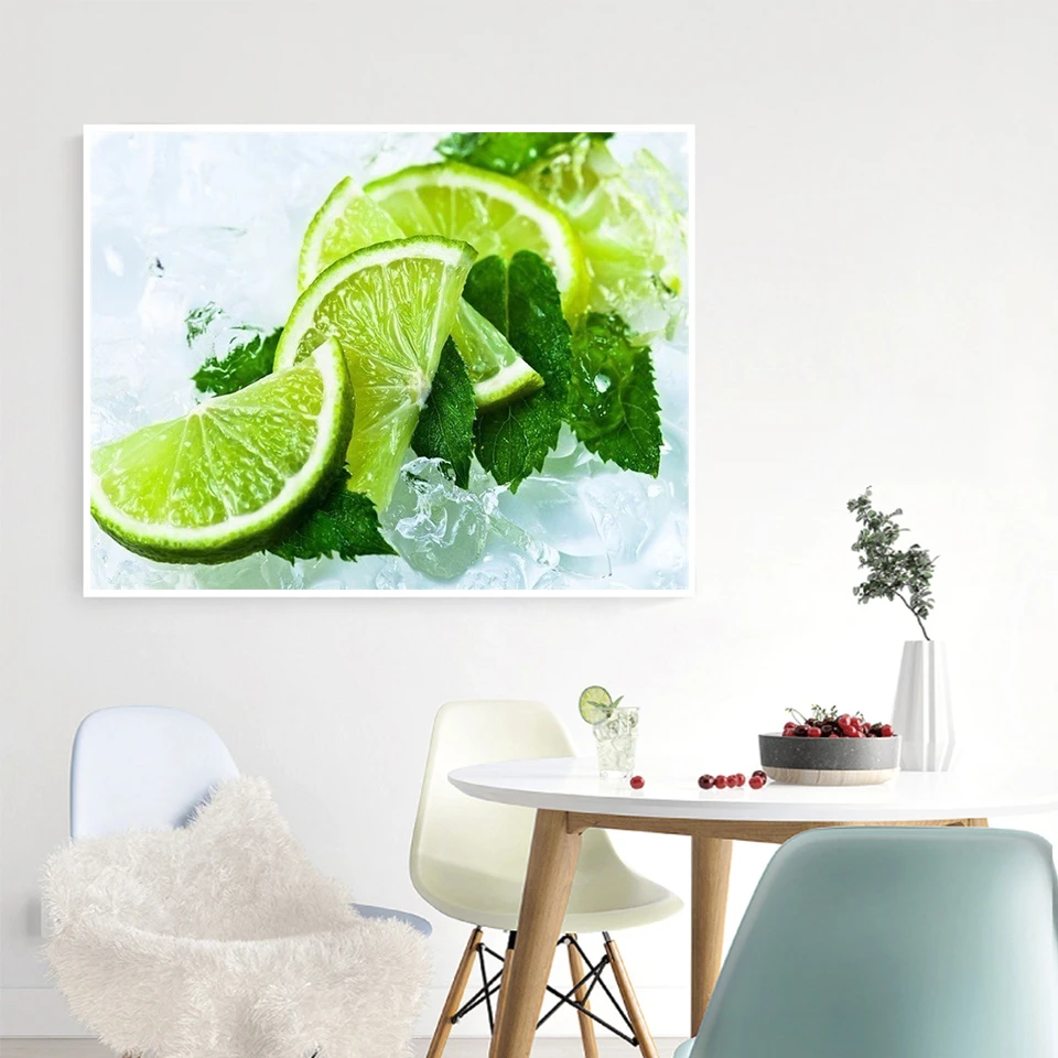 5D DIY Diamond Painting fruit lemon Full Square Diamond Embroidery Decor Home Resin Drill Crystal Picture Of Rhinestone