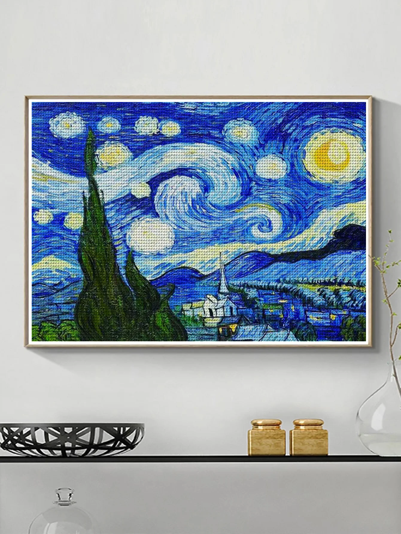 Oil Painting Starry Sky Personality DIY Full Drill Diamond Decorative Painting