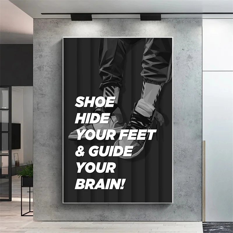 Sneaker Canvas on Poster Art Wall Painting and Sneaker Fashion for The Boy's Room Decorative Painting Pictures