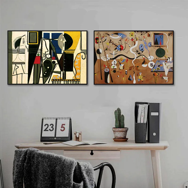 Picasso Famous Canvas Poster Night Fishing at Antibes Painting Printing Modern Wall Art Pictures for Living Room Home Decoration