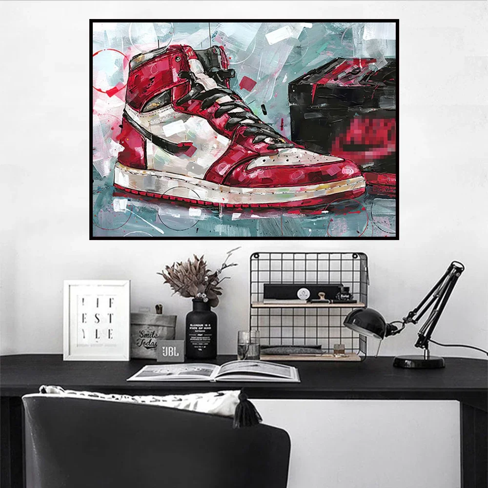 Classic Fashion Trend Sneakers Wall Art Street Graffiti HD Canvas Painting Posters Prints Home Bedroom Living Room Decoration