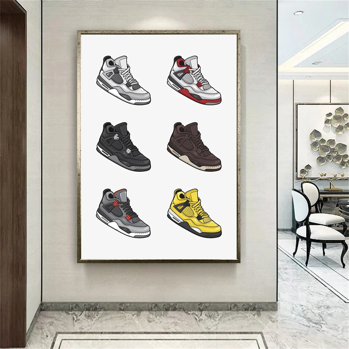 Sports Shoes Graffiti Wall Art Poster Canvas Painting Home Bedroom Decoration Picture Frameless