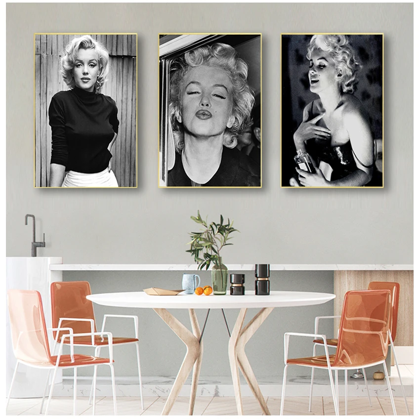 Nordic Style Home Decor For Living Room Modular Frame Canvas Marilyn Actor Monroe Paintings Wall Artwork Poster Pictures Prints