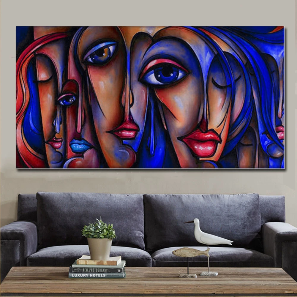 Modern Abstract Aesthetics Wall Art Color Texture Block Face HD Oil on Canvas Print Home Bedroom Living Room Decor Gift