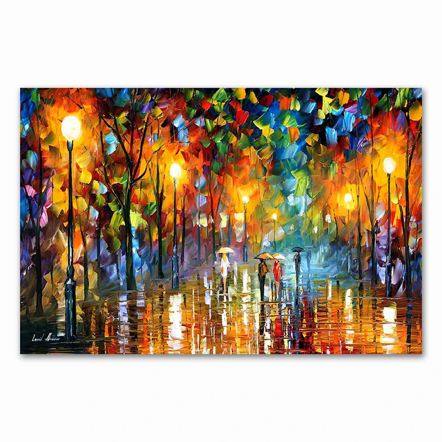Coloring  Hand - Painted Oil Painting Landscape for The Living Room Wall Art Home Decoration Abstract Without Frame