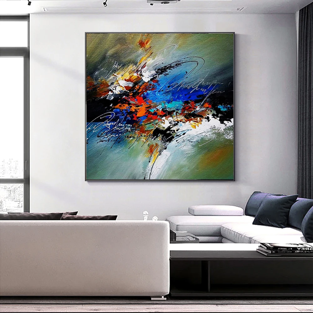 Modern Wall Art Canvas Painting 100% Hand Painted Decorative Painting Large Size For Living Room Office Bar Wall Decor Unframed