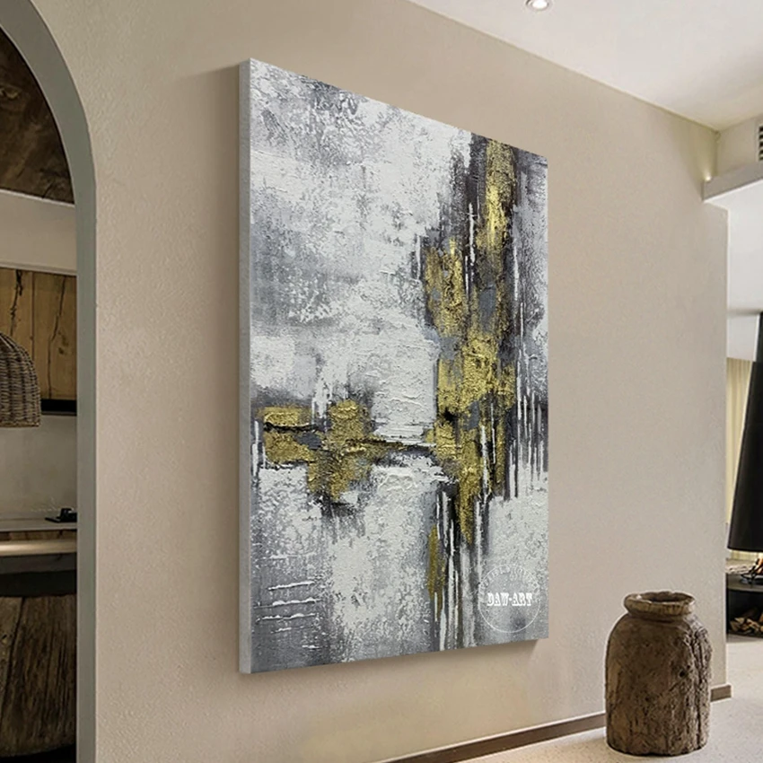 Frameless Linen Canvas Handmade Abstract Knife Texture Abstract Oil Painting Canvas Wall Decor Art Hot Selling Acrylic Art