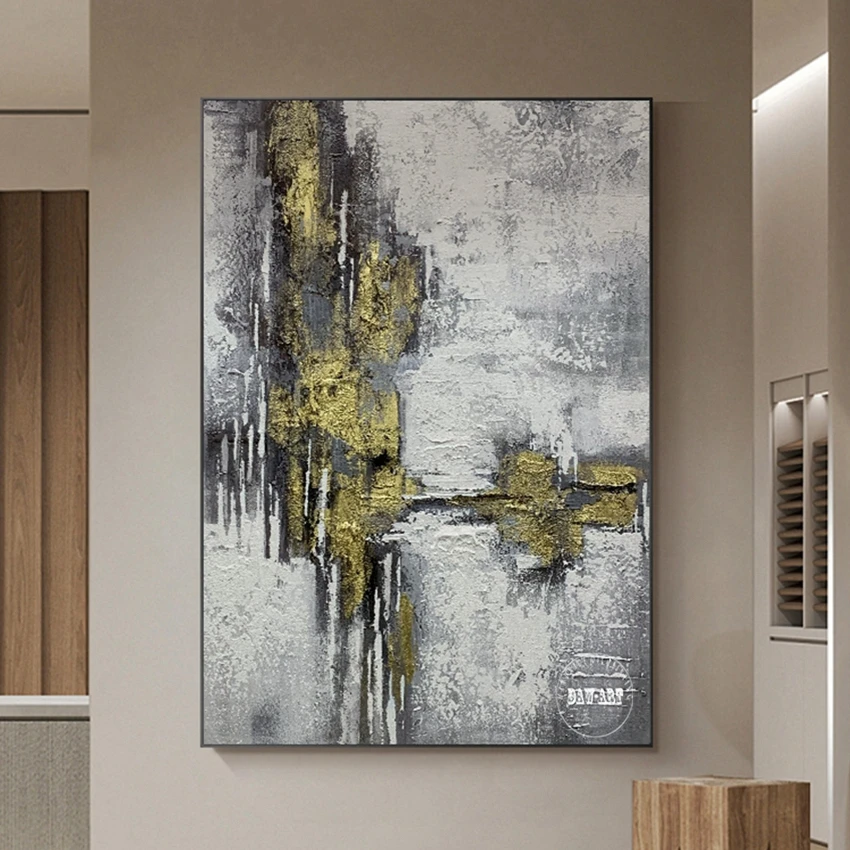 Frameless Linen Canvas Handmade Abstract Knife Texture Abstract Oil Painting Canvas Wall Decor Art Hot Selling Acrylic Art