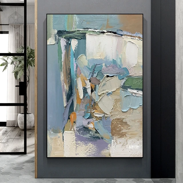 Frameless Linen Canvas Handmade Abstract Knife Texture Abstract Oil Painting Canvas Wall Decor Art Hot Selling Acrylic Art