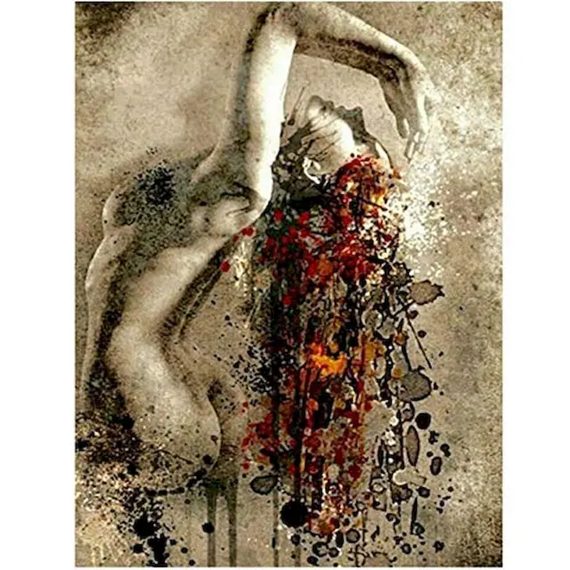 Abstract Woman Picture By Number Handpainted Drawing Acrylic Home Decor Oil Painting By Numbers Figure Wall Art