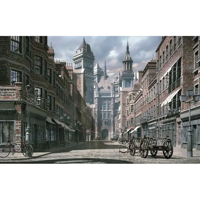 DIY Pictures By Numbers Vintage Street Scenery Frame Painting By Numbers Landscape On Canvas Home Decoration