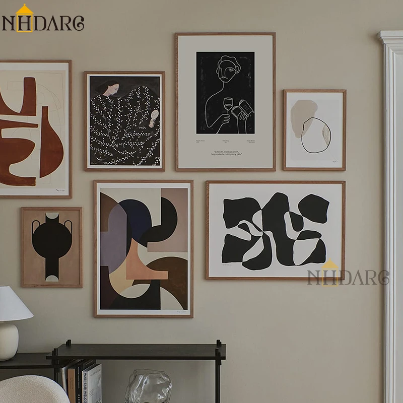 Geometry Abstract Vintage Poster Nordic Style Canvas Print Simplicity Art Painting Line Drawing Wall Picture Modern Home DecorPr