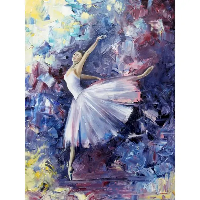 RUOPOTY Frame Ballet Dancer Figure DIY Painting By Numbers For Adults Diy Artcraft Oil Paints By Numbers Framed Drawing Artwork