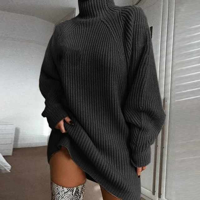 Pullovers Women Long Sweaters Winter Sweater Long Raglan Sleeve Half Turtleneck Sweaters Women Fashion MMY119212