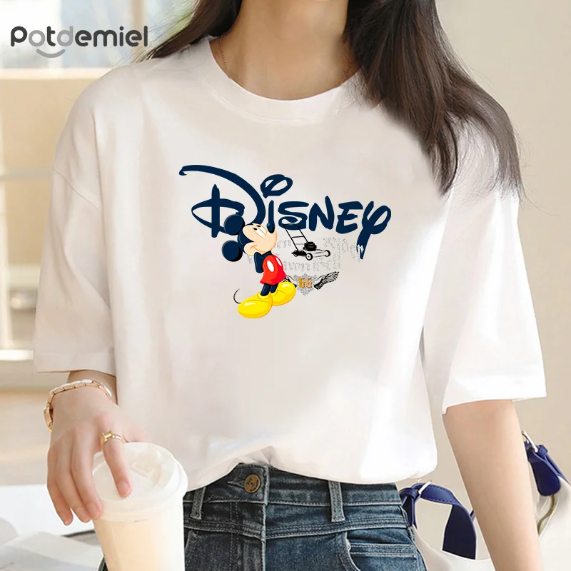 Harajuku Kawaii T-shirt Female Mickey Graphic T-shirt Funny street cartoon T-shirt Cute anime T-shirt Girl Animal Y2K