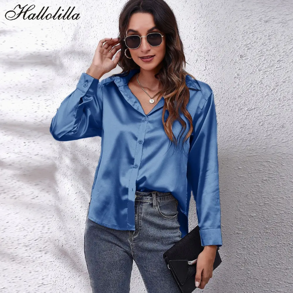 Spring Autumn Fashion Loose Blouse Women Elegant Vintage Long Sleeve Shirt Womens Tops Camisas De Mujer Ladies Street Shirts