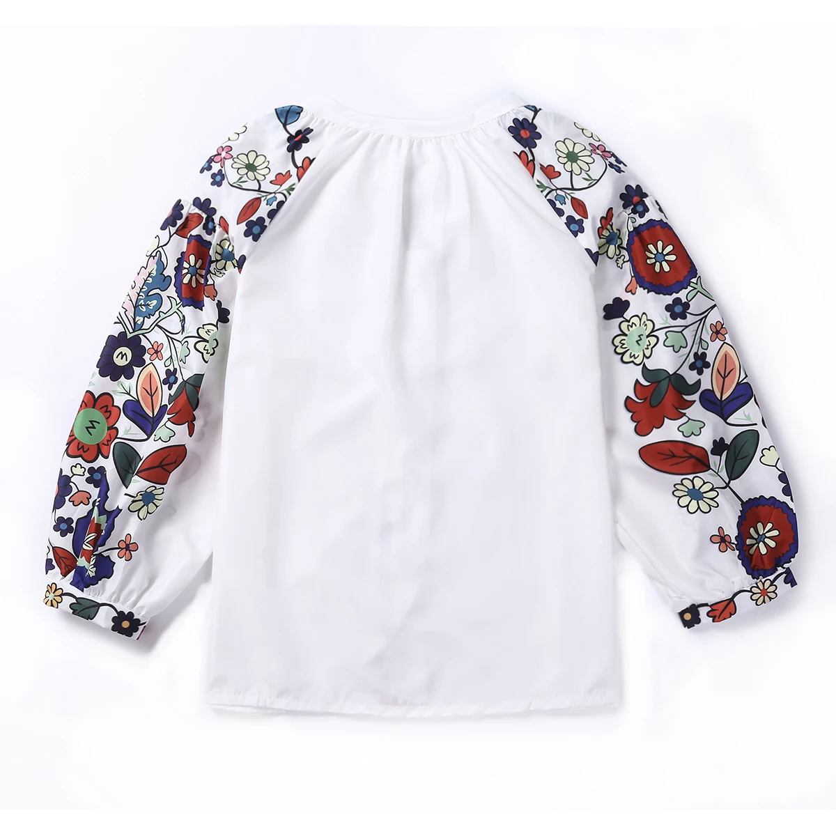 Women Autumn Clothes Long Sleeve Shirt Flower V-Neck Casual Loose Top Ladies Blouse Tee