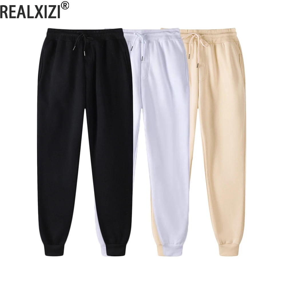 Men's Sports Pants Multi Color Tapered Joggers Casual Pant Autumn Athletic Fleece Trousers Y2k Drawstring Running Sweatpants