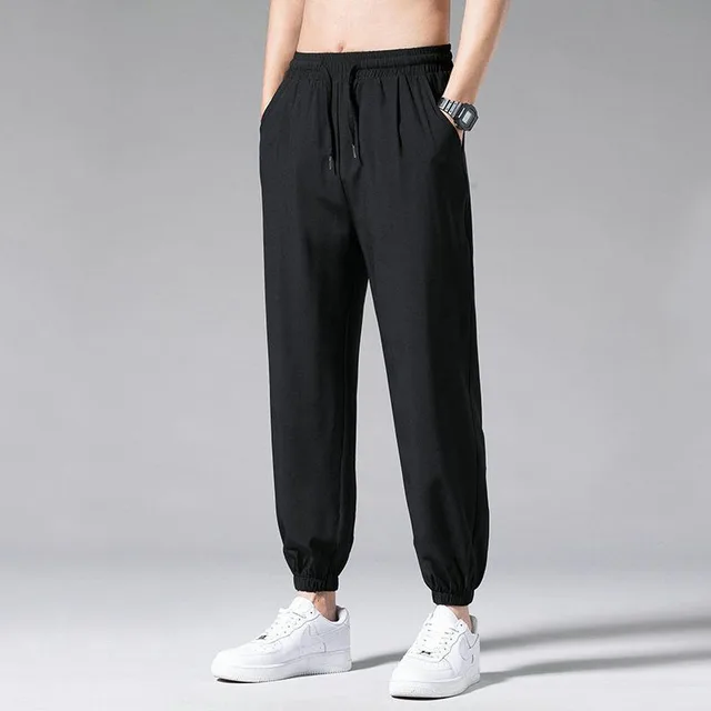 Fashion Men Spring Summer Versatile Casual Pants Aesthetic Koreon Pocket Elastic Waist New Black Grey Joggers Sports Trousers