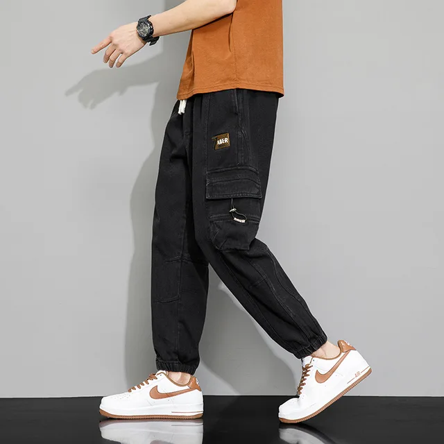 Hip Hop Autumn  Cargo Street Pants Men Multi-Pockets Cotton Casual Wide Pants Male Workwear Loose Trousers Big Size 8XL