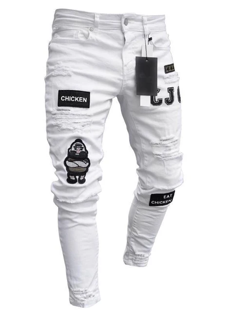 Men Pants Fashion Men Casual Pants Stretch Jeans Skinny Work Trousers Male Vintage Wash Plus Size Jean Slim Fit for Men Clothing