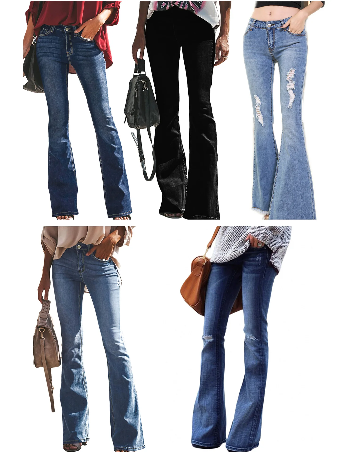 Classic Denim Jeans with Flared Legs Perfect for European and American Fashion Baggy Hosen Slouchy Jeans Jeans Women